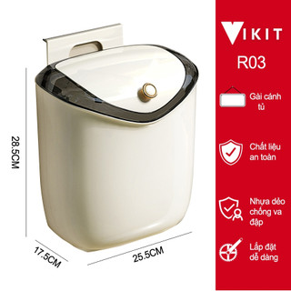 Thùng đựng rác thông minh cài gắn cánh tủ bếp có nắp đậy Vikit R03 MỚI