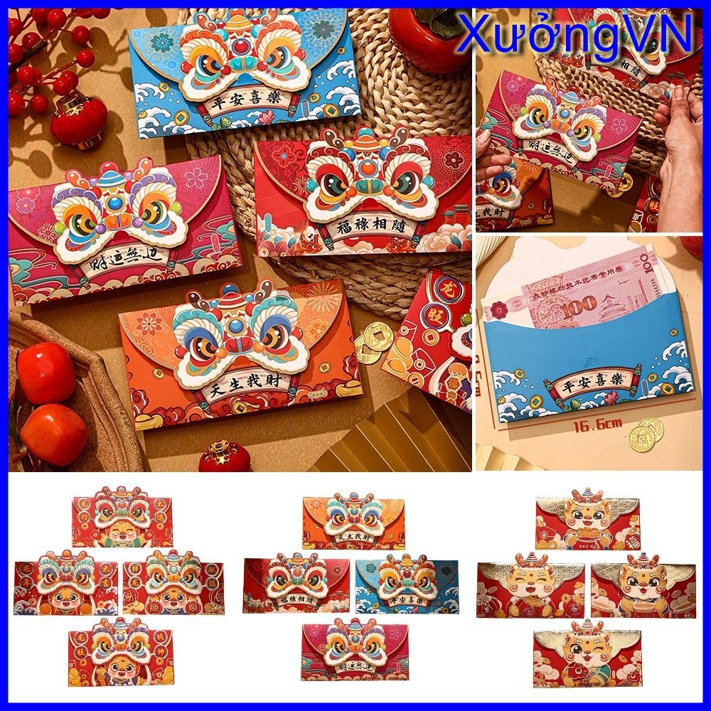 Mới - Bao lì xì 2024 đôc,lì xì tết hình rồng cao cấp sang trọng