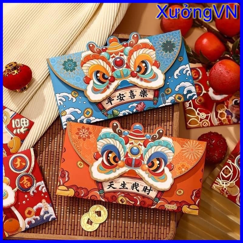 Mới - Bao lì xì 2024 đôc,lì xì tết hình rồng cao cấp sang trọng