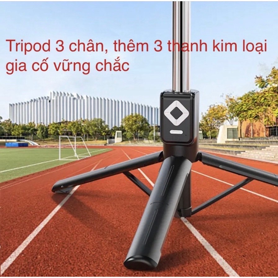 Gậy Chụp Ảnh Tự Sướng 3 Chân cao 1mét 1 Có Điều Khiển Từ Xa- Xoay 360 độ, Chụp Ảnh du lịch, livetream