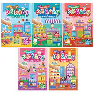 Combo 5 cuốn Sách Trò chơi Đồ hàng cho bé gái (Hơn 1000 Stickers) - Sách tương tác cho bé  - MGB