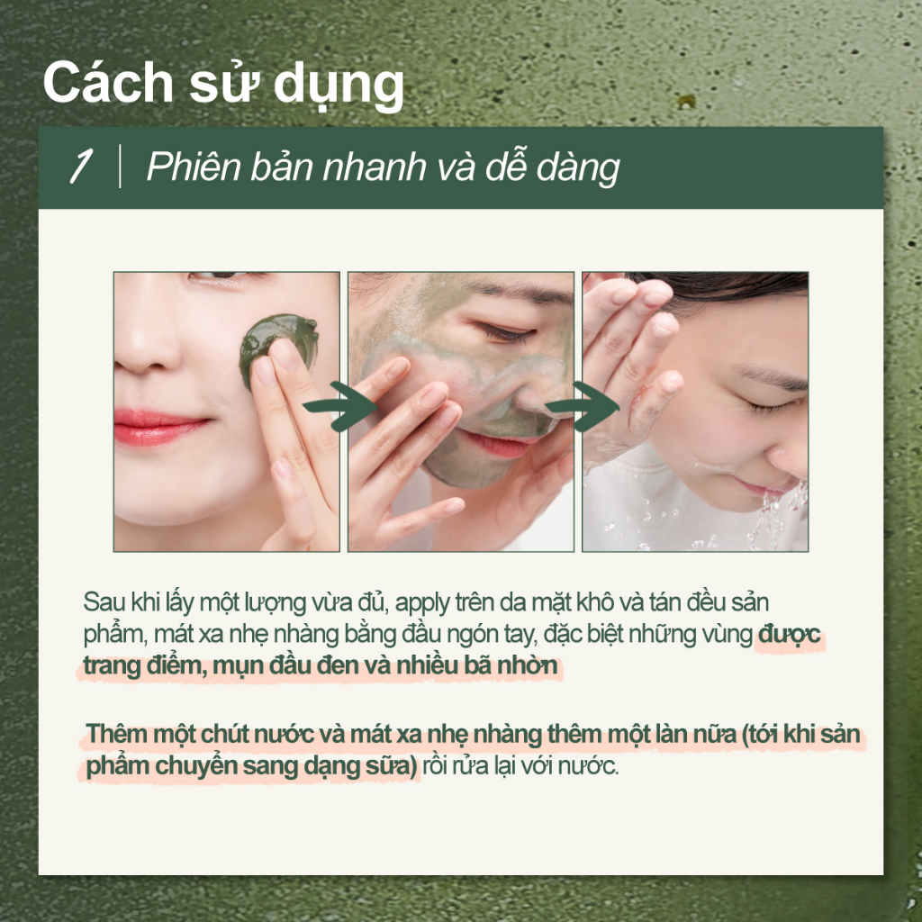 Sáp Tẩy Trang Sạch Mụn Đầu Đen Numbuzin No.3 Pore & Make Up Cleansing Balm With Green Tea And Charcoal 85g