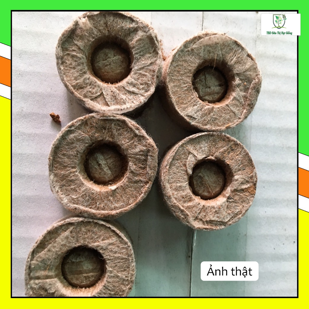 Viên nén xơ dừa, viên nén tiết kiệm thời gian ươm hạt nảy mầm, tăng độ tơi xốp cho đất trồng - Siêu Thị hạt giống TBD