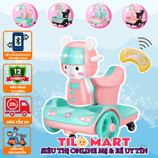 Xe máy điện trẻ em, xe moto điện cho bé trai và bé gái TILO KIDS TLK-6666 có điều khiển từ xa, kết nối buetooth