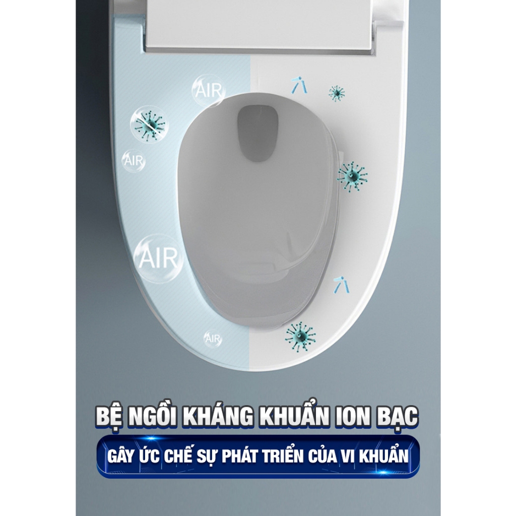 Bồn cầu thông minh Enic MOMAKEPCLCO cao cấp D07 siêu bền với Rada mở nắp ,cảm biến chân , xịt rửa sấy đa chức năng