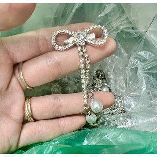 Tag cài nơ đính đá ngọc trai