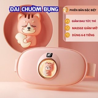 Đai chườm nóng giảm đau bụng kinh, tan mỡ bụng - 3 mức độ rung làm nóng