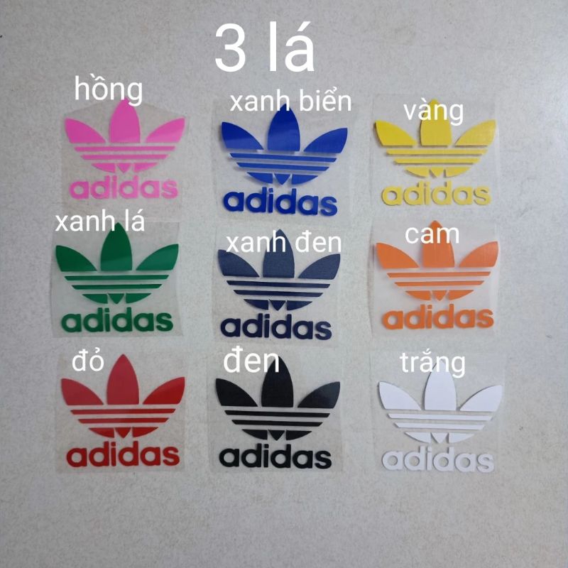 Combo 5 hình ủi nhiệt, decal in nhiệt a.di.das