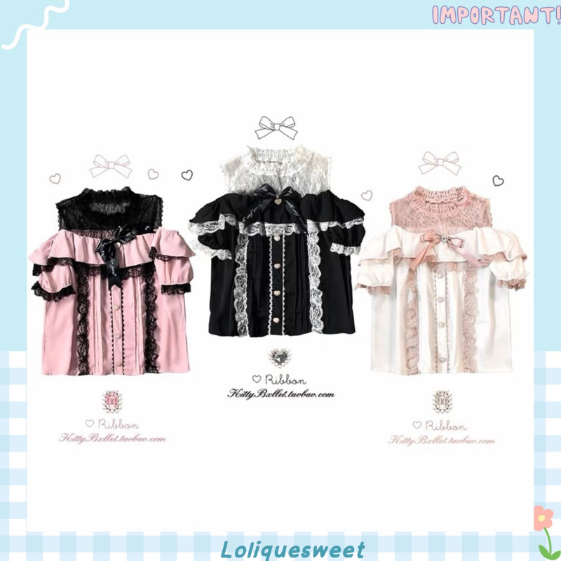 ÁO LỆCH VAI PHONG CÁCH NHẬT BẢN/THƯƠNG HIỆU KITTYBXLLET /TIỆM NHỎ JK LOLITA CHÍNH HÃNG LOLIQUESWEET