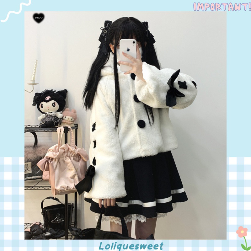 ÁO KHOÁC LÔNG KITTYBXLLET / TIỆM THỜI TRANG JK/LOLITA CHÍNH HÃNG LOLIQUESWEET