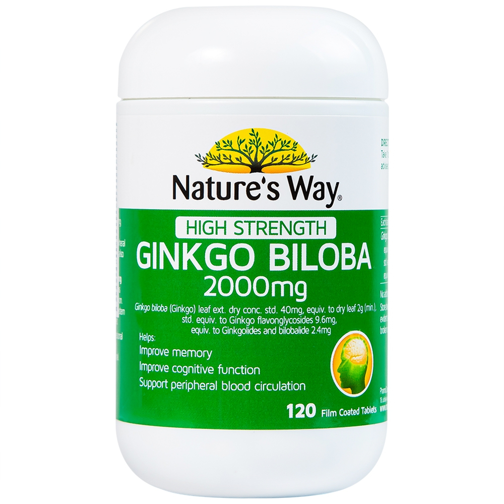 Tăng cường tuần hoàn não Nature's Way Ginkgo Biloba 2000mg