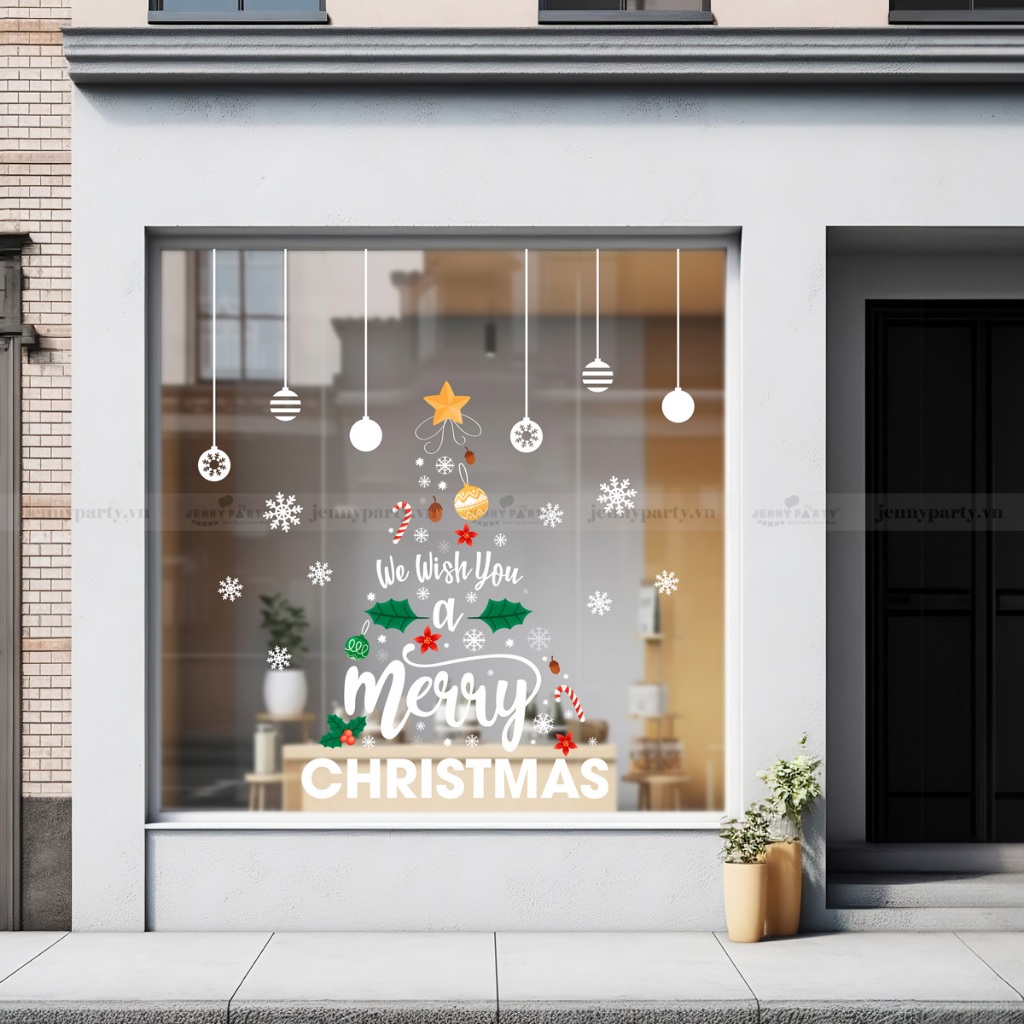 Decal Dán Kính Trang Trí Noel - Size M