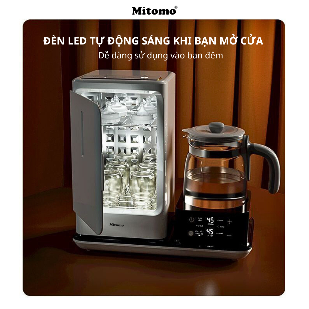 Máy tiệt trùng sấy khô hâm sữa UV-MT99 MAX - Bảo hành 5 năm chính hãng Mitomo