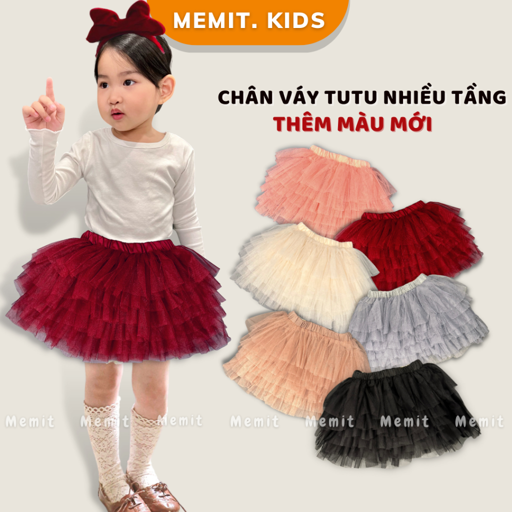 𝐌𝐞𝐦𝐢𝐭 Chân váy nhiều tầng xinh xắn, bồng bềnh tiểu thư, chất liệu đẹp