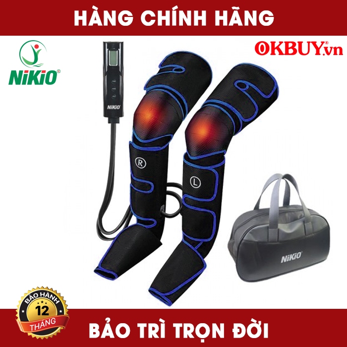 Máy nén ép trị liệu suy giãn tĩnh mạch chân Nikio NK-287, có nhiệt sưởi