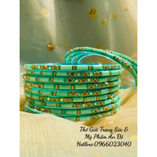Vòng Tay Ấn Độ-Set 12 Xanh Mint