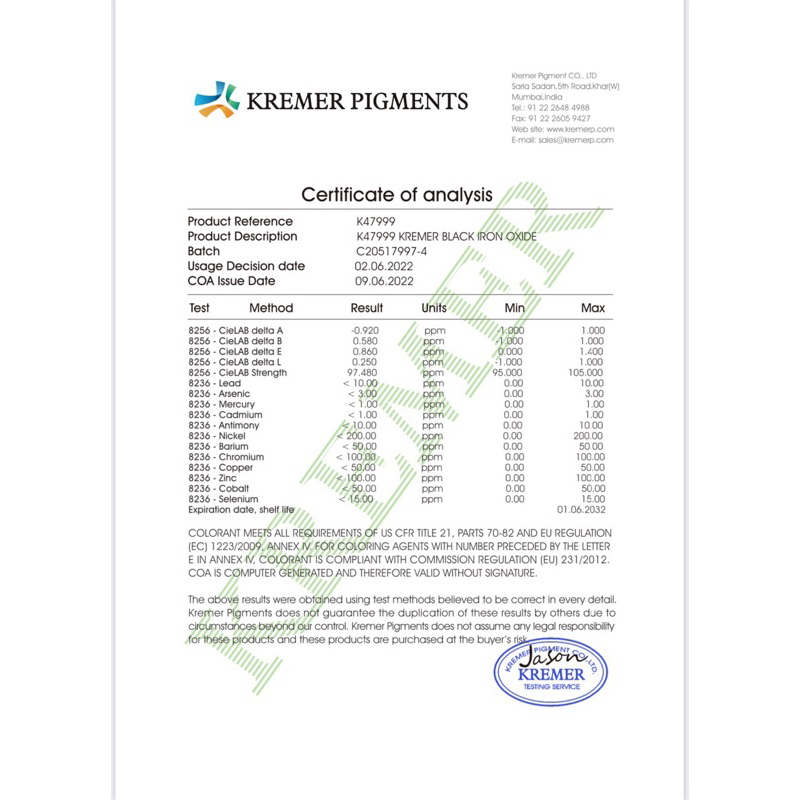 BLACK IRON OXIDE-MÀU KHOÁNG TAN DẦU