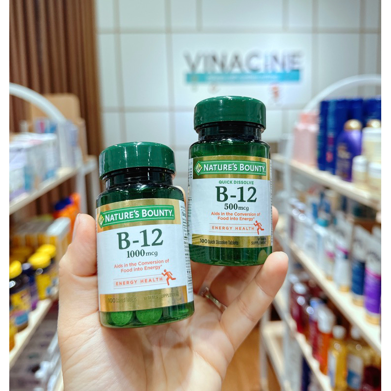 Viên uống bổ sung vitamin B12 Nature’s Bounty 1000mcg 100 viên Mỹ