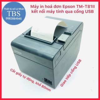 Máy in hóa đơn EPSON TM-T81II kết nối máy tính qua cổng USB