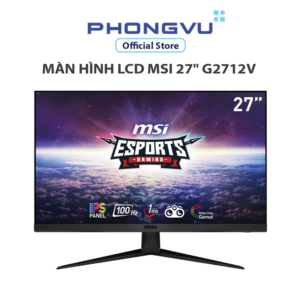 Màn hình LCD MSI 27" G2712V (1920 x 1080/IPS/100Hz/1 ms/Adaptive Sync) - Bảo hành 36 tháng