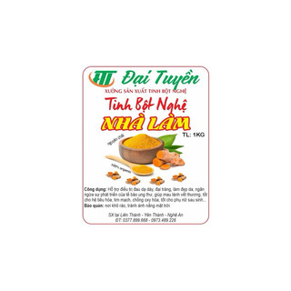 TINH BỘT NGHỆ 1KG NGUYÊN CHẤT 100%
