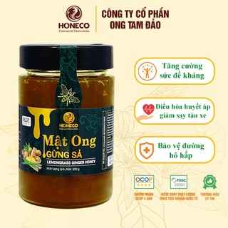 Mật ong Gừng Sả HONECO 500g - tốt cho người bị cảm lạnh, say tàu xe và tăng cường khả năng miễn dịch.