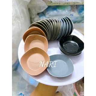 Chén nhựa đựng nước chấm, muối tiêu, Chén chấm vuông cạn nhựa BKP 7cm