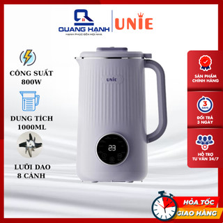 Máy làm sữa hạt unie umb10 1l công suất 800w - lưỡi dao 8 cánh inox 304 cao cấp, bảo hành chính hãng