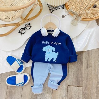 Set bộ nỉ lót lông mềm mại Quảng Châu đáng yêu cho bé trai bé gái
