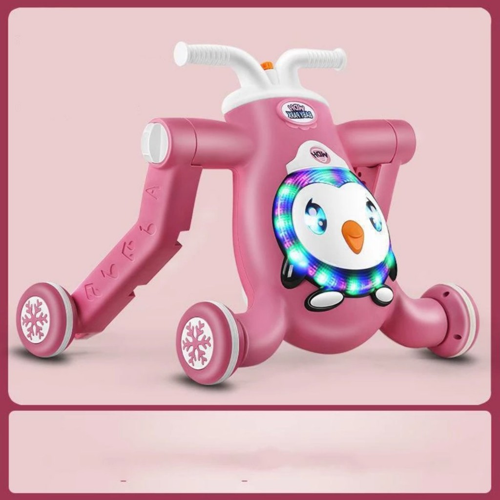 Xe tập đi đa năng cho bé 3in1 kèm xe chòi chân và xe trượt scooter kèm nhạc và đèn O1