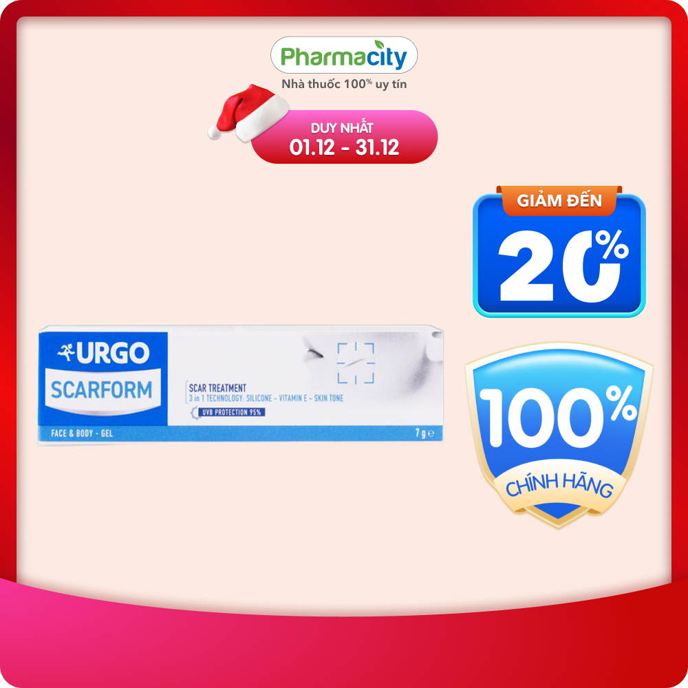 Gel Urgo hỗ trợ làm mờ thâm sẹo Scarform (7g)