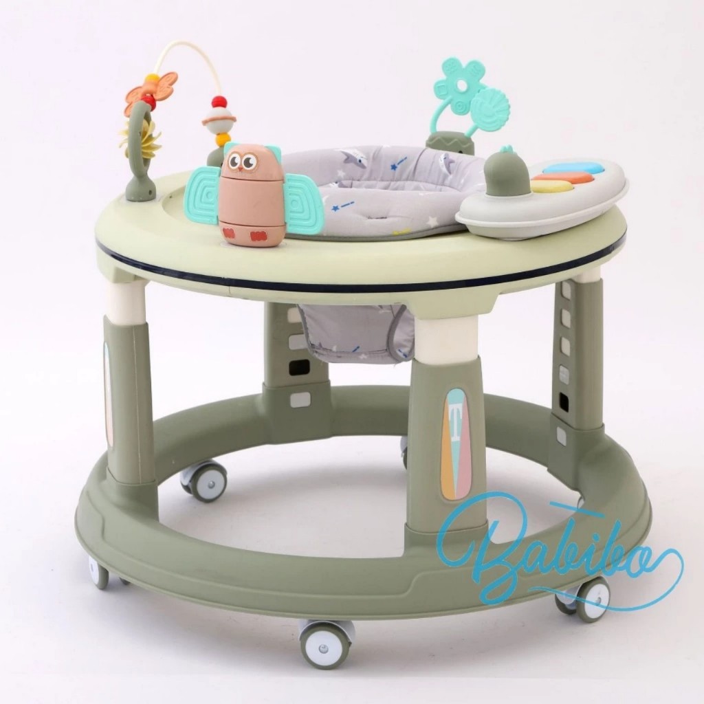 Xe tròn tập đi cho bé, xe tập đi cao cấp có nhạc Babibo kids mã 105 O1