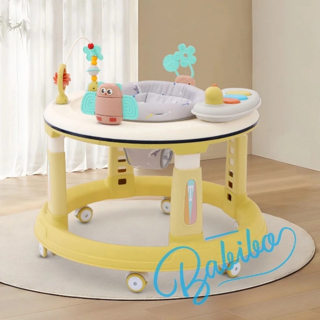 Xe tròn tập đi cho bé, xe tập đi cao cấp có nhạc Babibo kids mã 105 O11