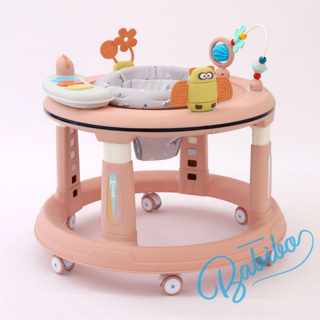 Xe tròn tập đi cho bé, xe tập đi cao cấp có nhạc Babibo kids mã 105 O11