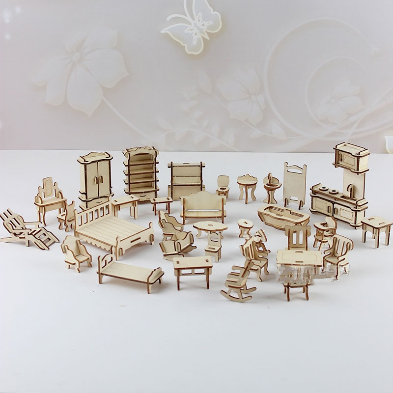 Đồ chơi lắp ráp gỗ 3D Mô hình biệt thự Villa Xia Weiyi - Tặng kèm đèn LED USB trang trí