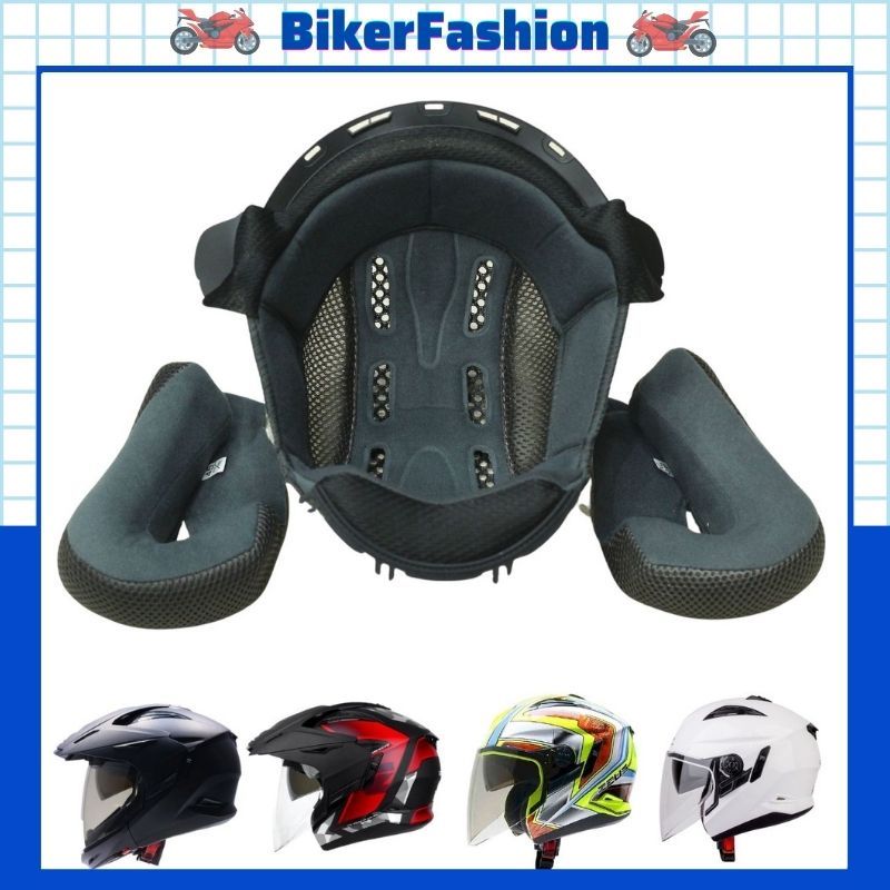 Bộ Lót Thay Thế Mũ Bảo Hiểm 3/4 2 Kính ZEUS 613B, Gồm 1 Lót Giữa Và 2 Ốp Tai (không bao gồm nón)