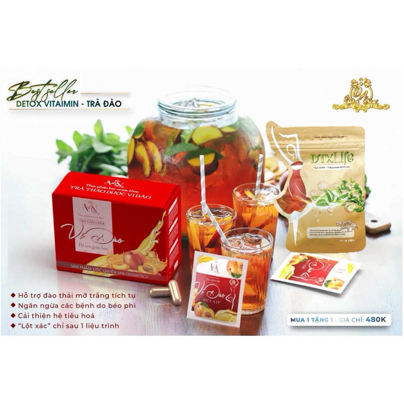 Trà Giảm Cân Vị Đào Đông Anh MN Beauty - Giảm Cân Nguyễn Huỳnh Như Collagen X3