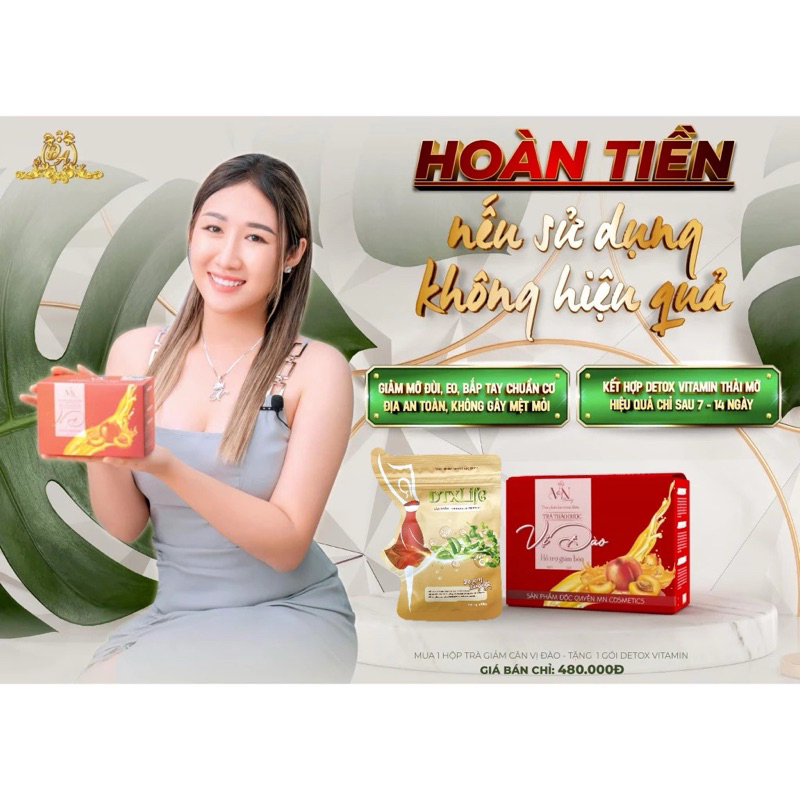 [Tặng Detox + Thẻ Cào] Trà Giảm Cân Vị Đào Đông Anh MN Beauty - Giảm Cân Nguyễn Huỳnh Như Collagen X3