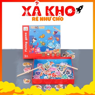 Bộ Đồ Chơi Câu Cá Nam Châm 34 Con Gỗ Cho Bé