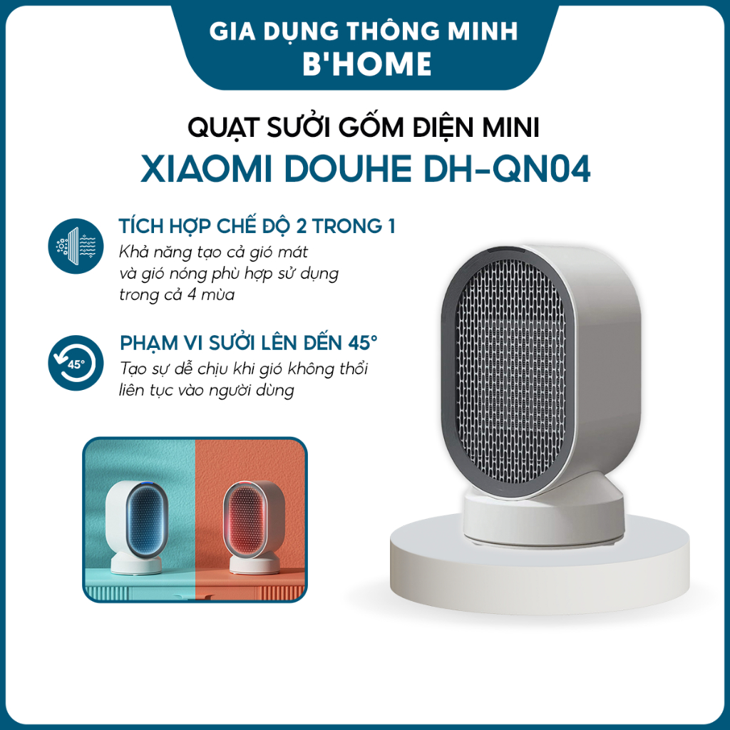 Quạt Sưởi Điện Mini Xiaomi DOUHE DH-QN04 (Phiên Bản 2022) - Quạt Sưởi Mini, Làm Nóng Nhanh PTC