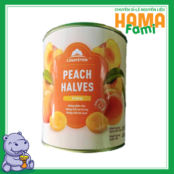 Đào lon Ngâm Đường Countree 820g