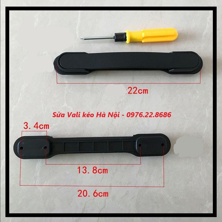 Tay cầm vali siêu bền, tay quai xách vali lắp vừa các hãng cao cấp Carlton, Lusetti, Kakashi. quai cầm màu ghi xám