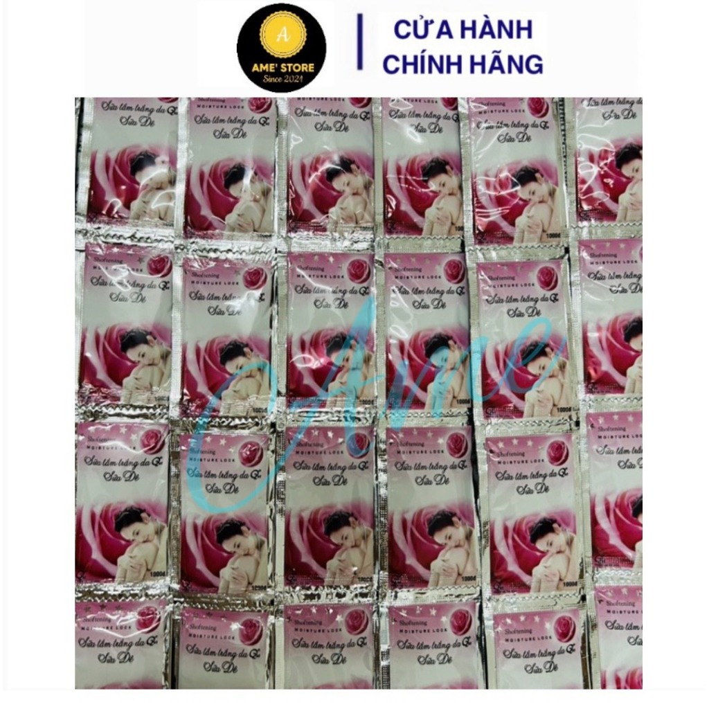 100 gói sữa tắm hồng 6.5ml dùng cho nhà nghỉ khách sạn homestay