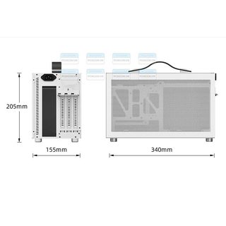 [PCNGON] Vỏ case máy tính Mini ITX Shiny Snake S400 - Trắng (Type C, Riser 4.0)