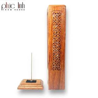 Lư xông trầm gỗ đứng-xông tim trầm-cao 23cm-đường kính 7cm-giao màu ngẫu nhiên