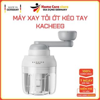 Máy xay tỏi ớt kéo tay Kacheeg, cối xay tỏi ớt mini đa năng, cắt nhỏ siêu nhanh, 3 lưỡi thép, sử dụng an toàn hiệu quả