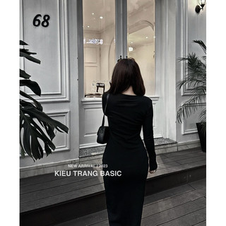 Váy body giữ nhiệt dài tay dáng dài basic