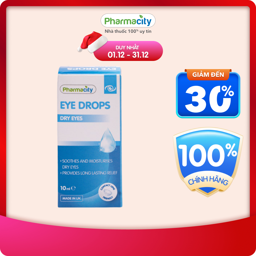 Dung dịch nhỏ mắt Pharmacity Dry Eyes (Chai 10ml)