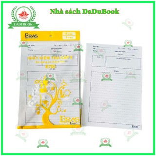 Giấy kiểm tra Eras cấp 2, kẻ ngang có chấm 7mm