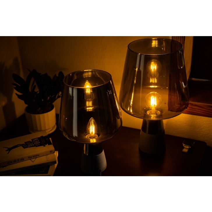 Đèn chao thủy tinh đứng - 36DECOR Thủy tinh, chân đá